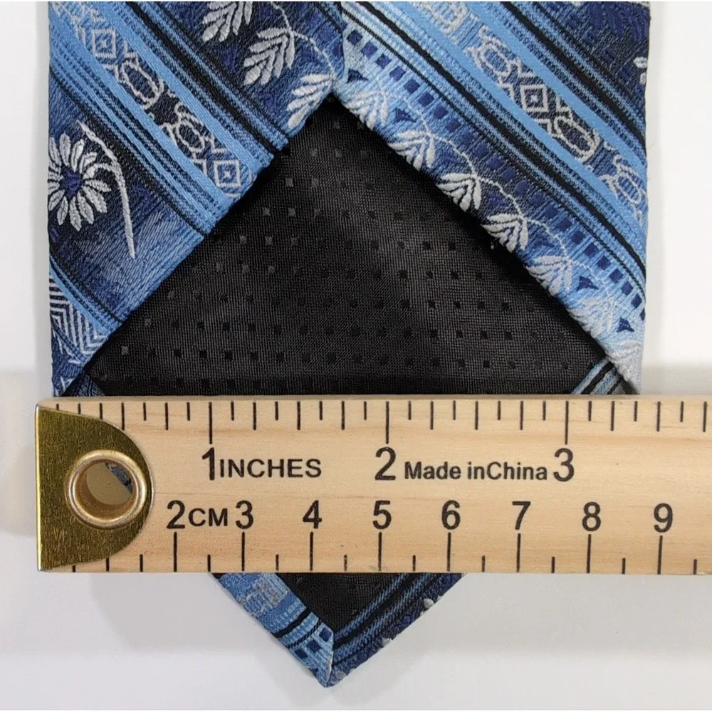 Stacy Adams Mens Neckties 4 Pack OS Multicolor Silk Geometric Paisley Lot Set